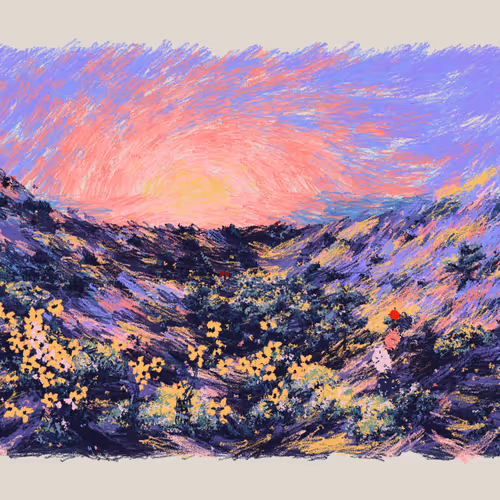 Sunset From The Bluffs By Nat Sarkissian