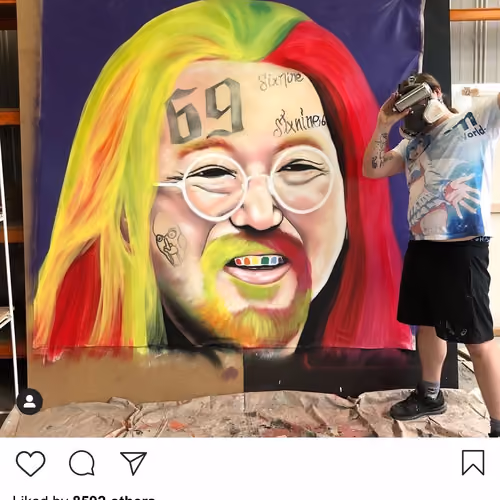 Lushsux #3283 - Painting 6ix9ine Takashi Murakami