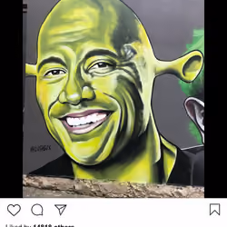 Lushsux #3795 - Mural Dwayne Johnson Shrek