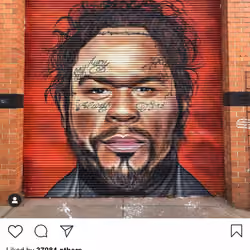 Lushsux #3893 - Mural 50 Cent Post Malone