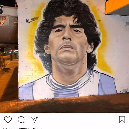 Lushsux #4124 - Mural Diego Maradona