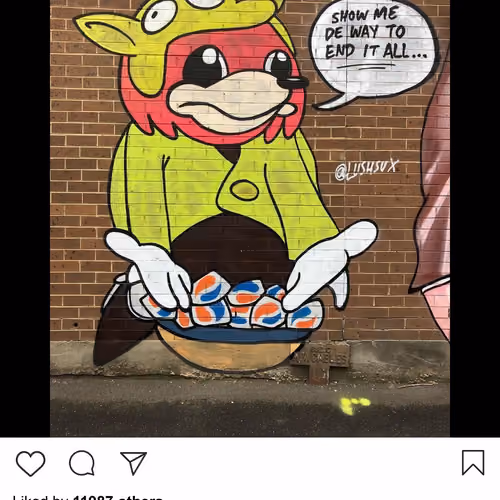 Lushsux #2964 - Mural Ugandan Knuckles