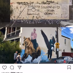 Lushsux #2595 - Mural Donald Trump Vladimir Putin