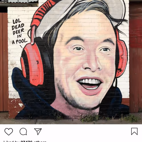 Lushsux #3411 - Mural Elon Musk PewDiePie