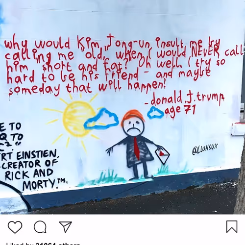 Lushsux #2856 - Mural Donald Trump