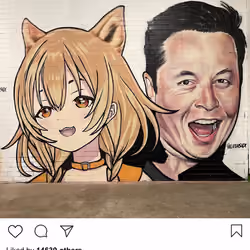 Lushsux #4310 - Mural Elon Musk