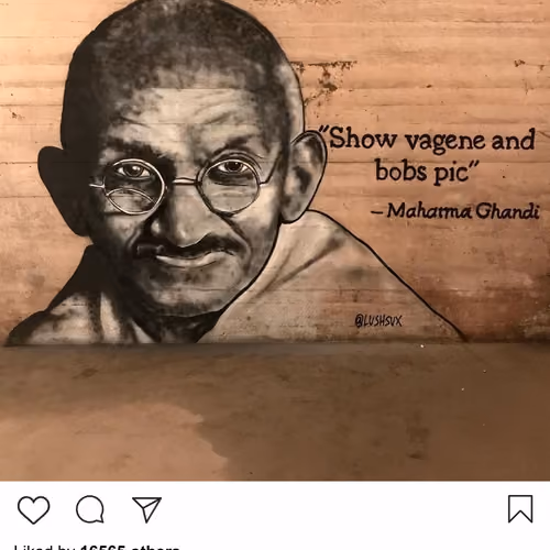 Lushsux #2737 - Mural Mahama Ghandi