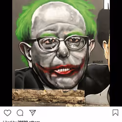 Lushsux #3790 - Mural Bernie Sanders The Joker