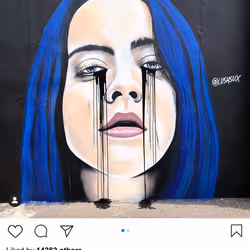 Lushsux #3300 - Mural Billie Eilish