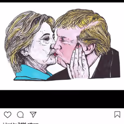 Lushsux #2518 - Illustration Hillary Clinton Donald Trump