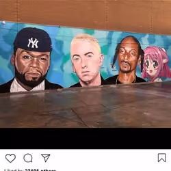 Lushsux #3917 - Mural 50 Cent SnoopDogg