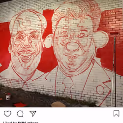 Lushsux #3645 - Mural Lebron James Mao Zedong