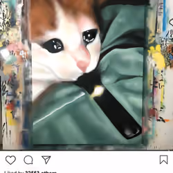 Lushsux #3432 - Painting Cat Meme