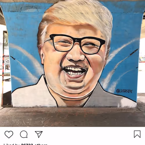 Lushsux #2719 - Mural Kim Jong-Un