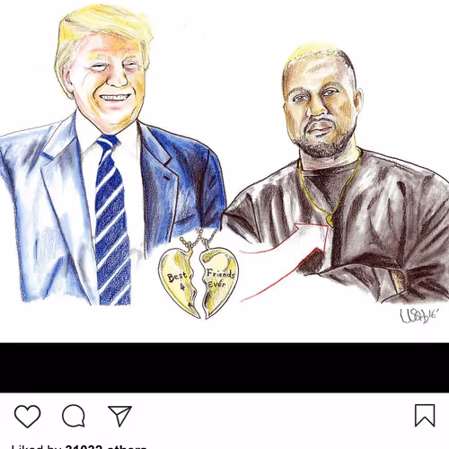 Lushsux #2547 - Illustration Donald Trump Kanye West