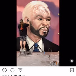Lushsux #4079 - Mural Joe Biden 50 cent