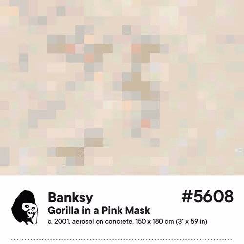 Banksy Gorilla In A Pink Mask