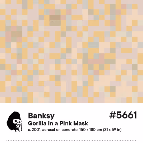 Banksy Gorilla In A Pink Mask