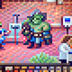 #169 The orcs are discussing at the hospital