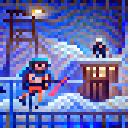 #422 The skiers are escaping a prison in the night