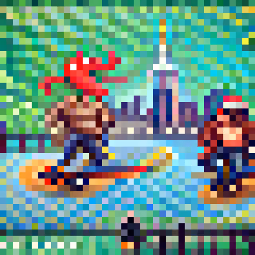 #831 The lobsters are riding skateboards in new york