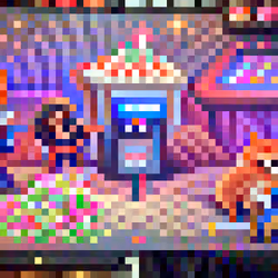 #328 The foxes are playing games at an arcade