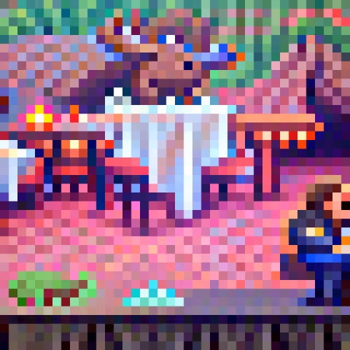 #197 The moose are eating food at a restaurant