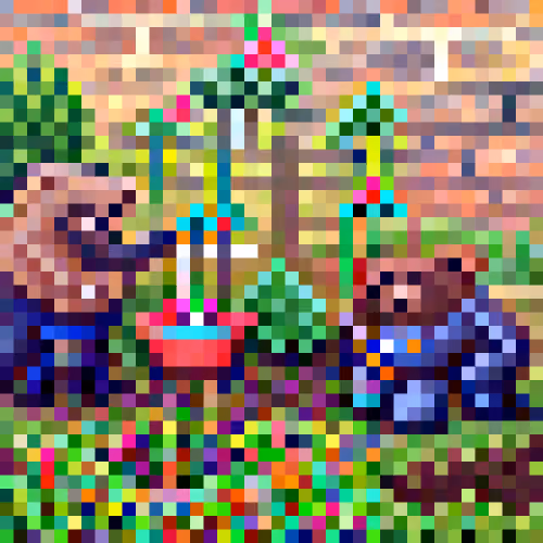 #194 The bears are planting trees in the garden