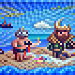 #650 The vikings are chilling on the beach