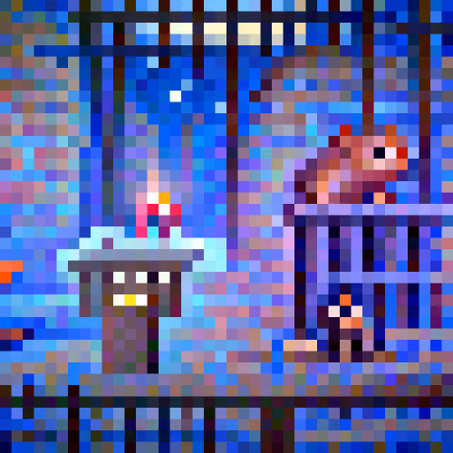 #638 The squirrels are escaping a prison in the night