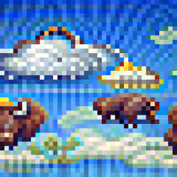 #380 The bison are floating on clouds