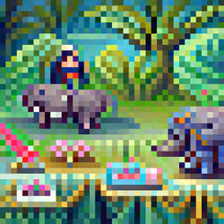 #880 The elephants are having a fashion show