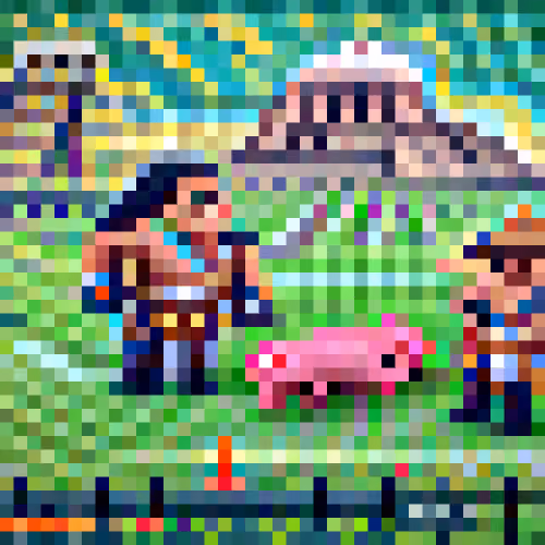#351 The pigs are vaccuming the teotihuacán