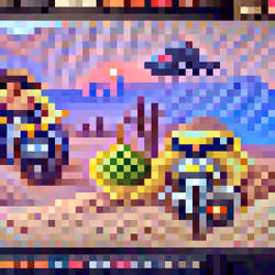 #992 The lemons are riding motorcycles in the desert