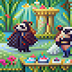 #489 The pandas are having a fashion show