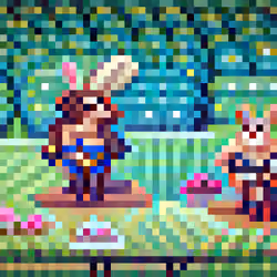 #173 The rabbits are having a fashion show