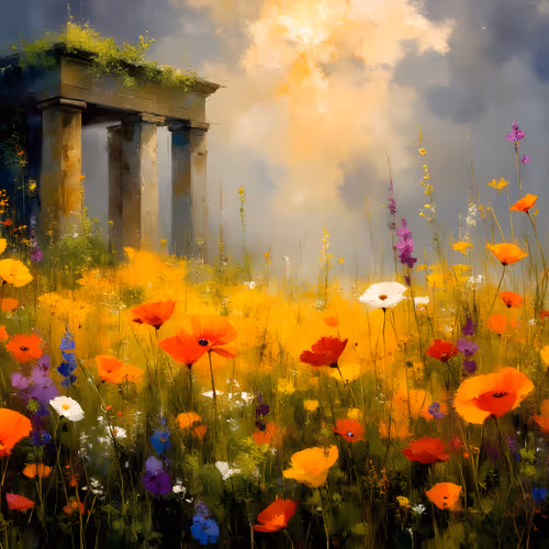 Floral Landscape Scenery Paintings