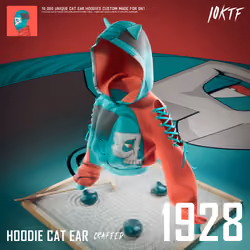 0N1 Cat Ear Hoodie #1928