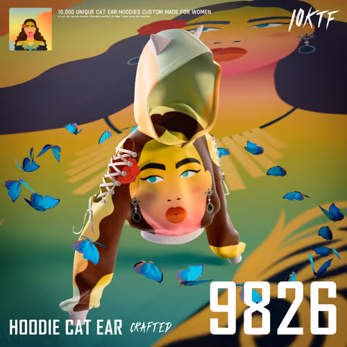 World of Cat Ear Hoodie #9826