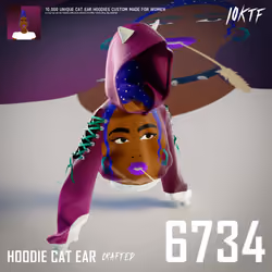 World of Cat Ear Hoodie #6734