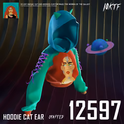 Galaxy Cat Ear Hoodie #12597