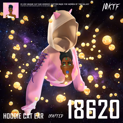 Galaxy Cat Ear Hoodie #18620