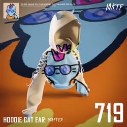 Cool Cat Ear Hoodie #719