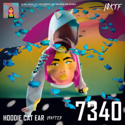 World of Cat Ear Hoodie #7340
