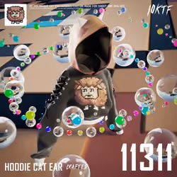 Wolf Cat Ear Hoodie #11311