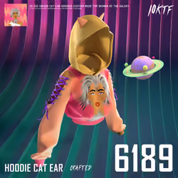 Galaxy Cat Ear Hoodie #6189