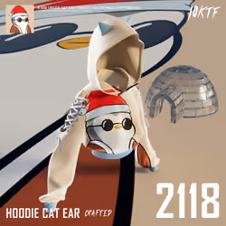 Pudgy Cat Ear Hoodie #2118