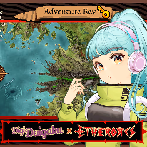 DigiDaigaku #1414 - Moeko | EtherOrcs Adventure Key (DigiDaigaku Genesis)