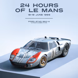 Ford GT40 - P/1015 - 24h Le Mans - 1966 | Tribute #1/50