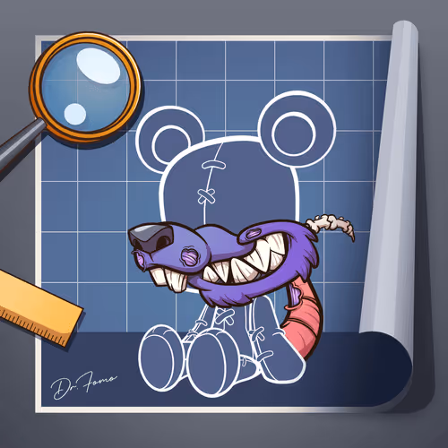 Purple Zombie Rat